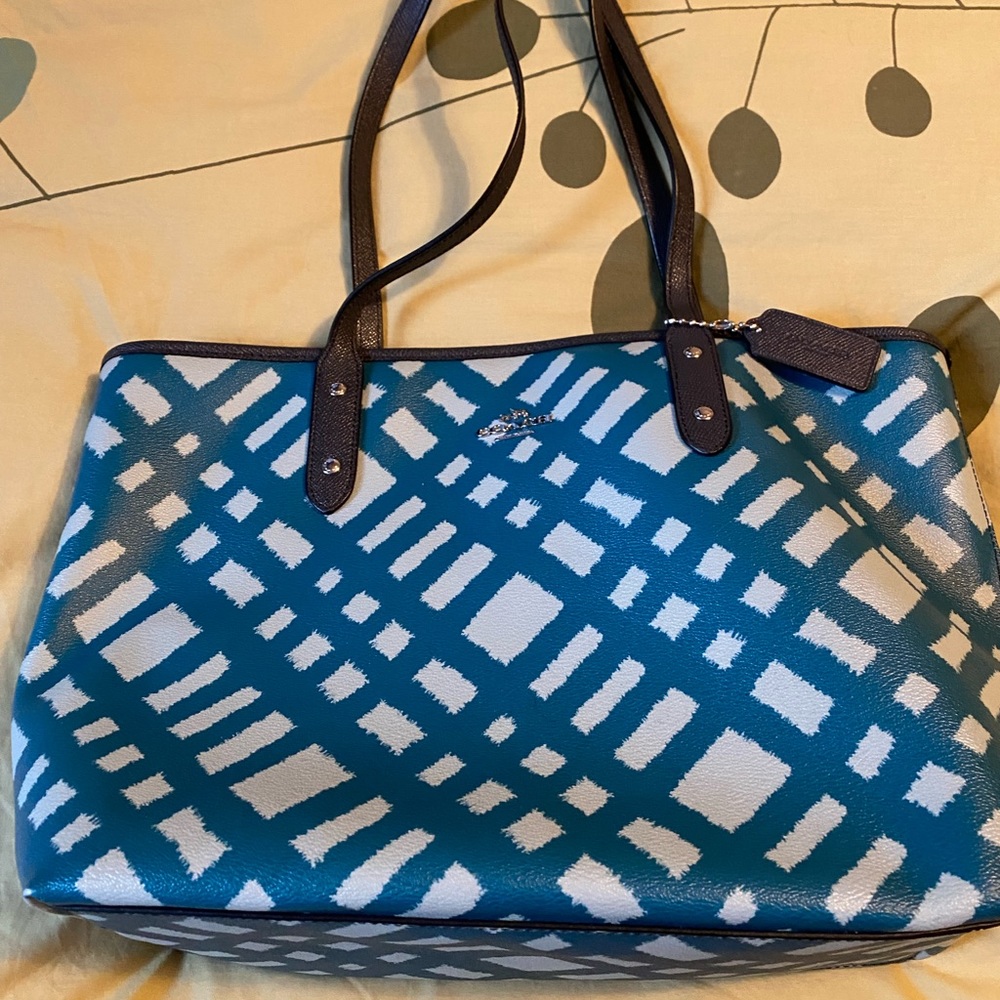 Coach leather tote bag